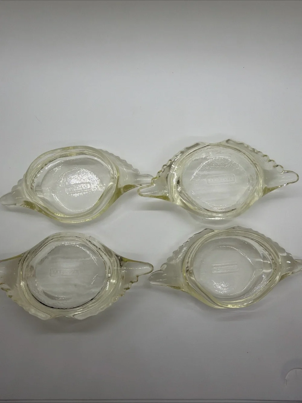 Vintage anchor hocking Clear Glass Imperial crab cakesServing Dishes
